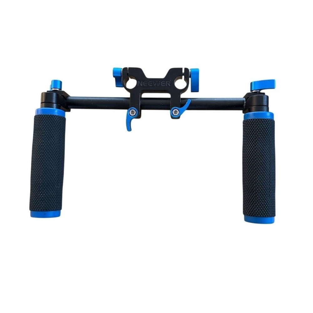 Neewer Dual Handle Hand Grip 15mm Rod Clamp DSLR Video Rig Stabilizer